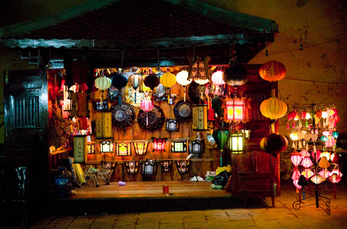 Lanterns for sale in Hoi An at night